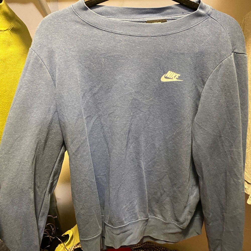 Blue Nike crew